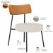 Kit 02 Poltronas Para Sala De Estar Fixa Londres L02 Couríssimo Whisky Linho Cru - Lyam Decor