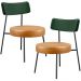 Kit 02 Poltronas Para Sala De Estar Londres L02 Facto Verde Musgo Couríssimo Whisky - Lyam Decor