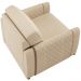 Kit 02 Poltronas Para Sala De Estar Pés De Madeira Base Fixa Flora M03 Linho Bege - Lyam Decor