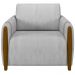 Kit 02 Poltronas Para Sala De Estar Pés De Madeira Base Fixa Flora M03 Veludo Cinza - Lyam Decor