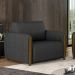 Kit 02 Poltronas Para Sala De Estar Pés De Madeira Fixa Flora M03 Couríssimo Preto - Lyam Decor
