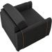 Kit 02 Poltronas Para Sala De Estar Pés De Madeira Fixa Flora M03 Couríssimo Preto - Lyam Decor
