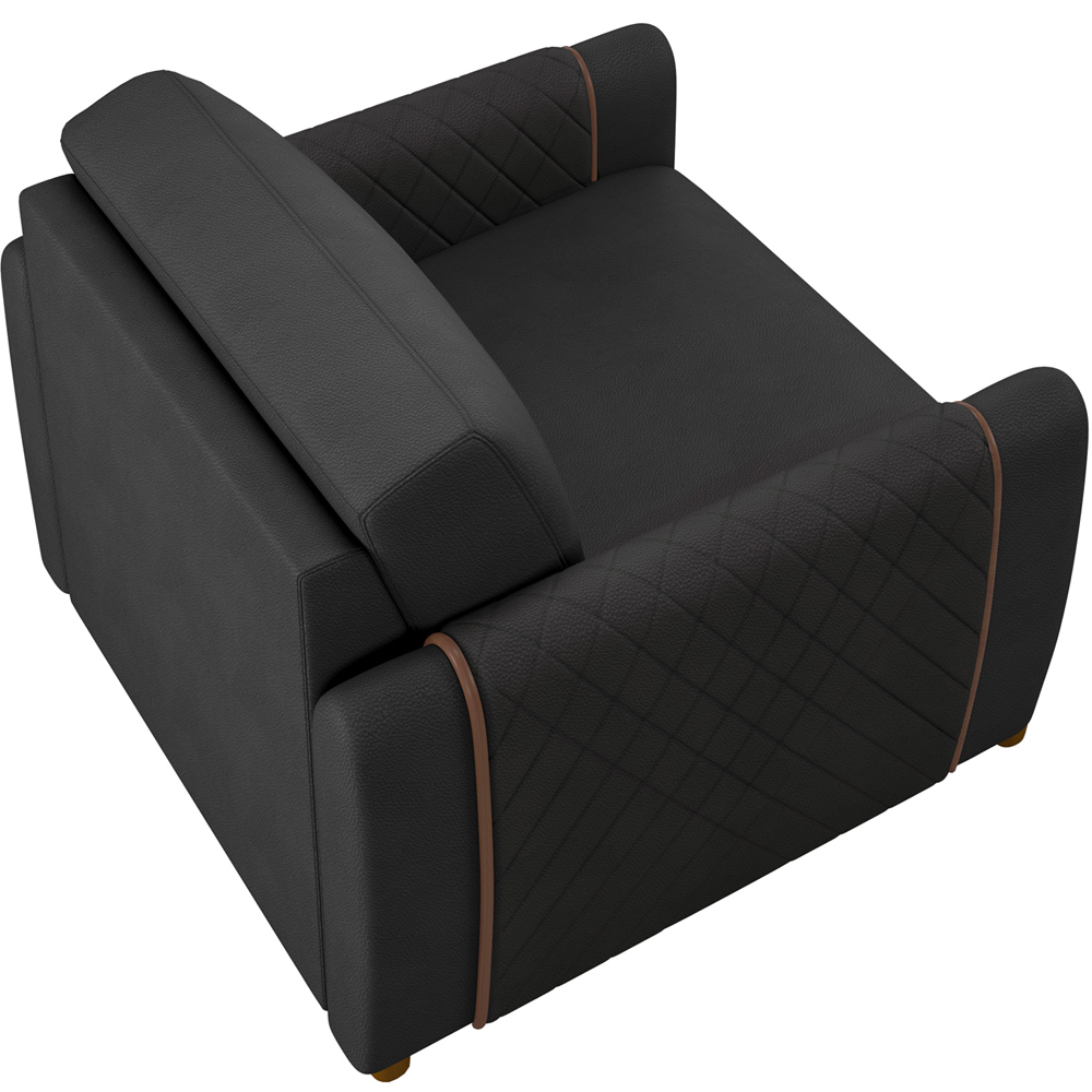 Kit 02 Poltronas Para Sala De Estar Pés De Madeira Fixa Flora M03 Couríssimo Preto - Lyam Decor