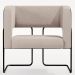 Kit 02 Poltronas Scarlett D02 Base Aço Preto Corano Preto C-05 Linho Bege C-107 - Lyam Decor