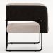 Kit 02 Poltronas Scarlett D02 Base Aço Preto Corano Preto C-05 Linho Bege C-107 - Lyam Decor