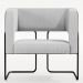 Kit 02 Poltronas Scarlett D02 Base Aço Preto Corano Preto C-05 Linho Cinza D-315 - Lyam Decor