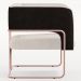 Kit 02 Poltronas Scarlett D02 Base De Aço New Cobre Corano Preto C-05 Linho Cru C-443 - Lyam Decor