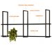 Kit 02 Prateleiras Decorativas Industrial Multiuso 135cm Design D01 Preto - Lyam Decor