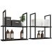 Kit 02 Prateleiras Decorativas Multiuso Industrial D01 Design Preto Fosco - Lyam Decor