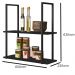 Kit 02 Prateleiras Decorativas Multiuso Industrial D01 Design Preto Fosco - Lyam Decor