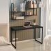 Kit 02 Prateleiras Decorativas Multiuso Industrial D01 Design Preto Fosco - Lyam Decor