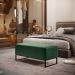 Kit 02 Puff Decorativo Para Sala De Estar Cléo W01 Base de Ferro 90cm Facto Verde Musgo - Lyam Decor