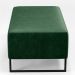 Kit 02 Puff Decorativo Para Sala De Estar Cléo W01 Base de Ferro 90cm Facto Verde Musgo - Lyam Decor