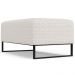 Kit 02 Puff Decorativo Para Sala de Estar Cléo Base de Ferro Preto 90 cm W01 Bouclê Cru - Lyam
