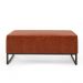 Kit 02 Puff Decorativo Para Sala de Estar Cléo W01 Base de Ferro 90 cm Couríssimo Camel - Lyam Decor