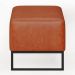 Kit 02 Puff Decorativo Para Sala de Estar Cléo W01 Base de Ferro 90 cm Couríssimo Camel - Lyam Decor
