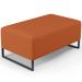 Kit 02 Puff Decorativo Para Sala de Estar Cléo W01 Base de Ferro 90cm Tecido Terracota - Lyam Decor