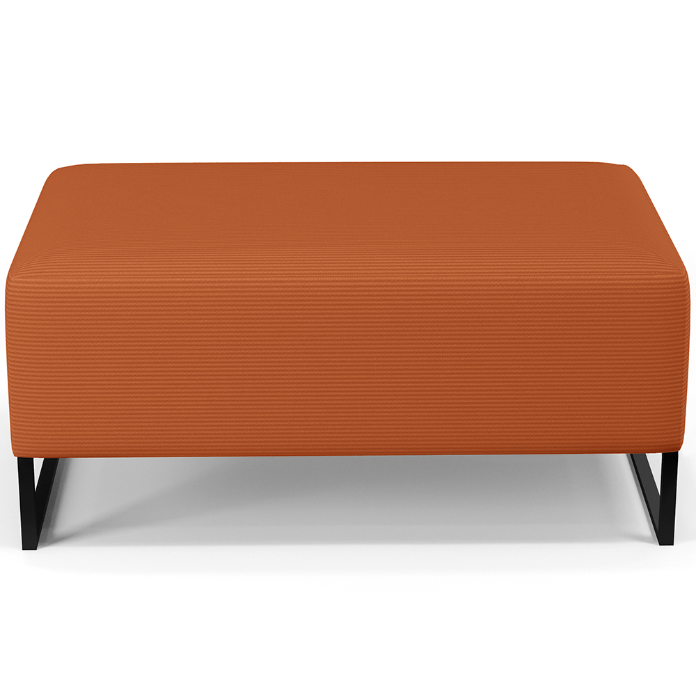Kit 02 Puff Decorativo Para Sala de Estar Cléo W01 Base de Ferro 90cm Tecido Terracota - Lyam Decor