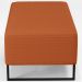 Kit 02 Puff Decorativo Para Sala de Estar Cléo W01 Base de Ferro 90cm Tecido Terracota - Lyam Decor