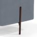 Kit 02 Puff Quadrado Decorativo Status 45x45 D02 Pés de Aço Veludo Cinza C-317 - Lyam Decor