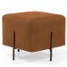 Kit 02 Puff Quadrado Decorativo Status 45x45 D02 Pés de Aço Veludo Telha C-262 - Lyam Decor