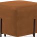 Kit 02 Puff Quadrado Decorativo Status 45x45 D02 Pés de Aço Veludo Telha C-262 - Lyam Decor