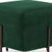 Kit 02 Puff Quadrado Decorativo Status 45x45 D02 Pés de Aço Veludo Verde C-303 - Lyam Decor