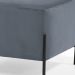 Kit 02 Puff Quadrado Decorativo Status 60x45 D02 Pés de Aço Veludo Cinza C-317 - Lyam Decor
