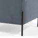 Kit 02 Puff Quadrado Decorativo Status 60x45 D02 Pés de Aço Veludo Cinza C-317 - Lyam Decor