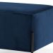 Kit 02 Puff Retangular Decorativo Status 60x45 D02 Pés de Aço Veludo Azul Oxford C-304 - Lyam Decor