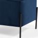 Kit 02 Puff Retangular Decorativo Status 60x45 D02 Pés de Aço Veludo Azul Oxford C-304 - Lyam Decor
