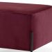 Kit 02 Puff Retangular Decorativo Status 60x45 D02 Pés de Aço Veludo Marsala C-278 - Lyam Decor