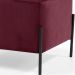 Kit 02 Puff Retangular Decorativo Status 60x45 D02 Pés de Aço Veludo Marsala C-278 - Lyam Decor