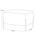 Kit 02 Puff Retangular Decorativo Status 60x45 D02 Pés de Aço Veludo Marsala C-278 - Lyam Decor
