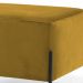 Kit 02 Puff Retangular Decorativo Status 60x45 D02 Pés de Aço Veludo Mostarda C-279 - Lyam Decor