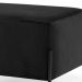 Kit 02 Puff Retangular Decorativo Status 60x45 D02 Pés de Aço Veludo Preto C-300 - Lyam Decor