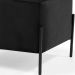 Kit 02 Puff Retangular Decorativo Status 60x45 D02 Pés de Aço Veludo Preto C-300 - Lyam Decor