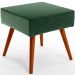 Kit 02 Puffs Banqueta Decorativa Com Pés Palito Lívia W01 Facto Verde Musgo - Lyam Decor