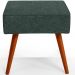 Kit 02 Puffs Banqueta Decorativa Com Pés Palito Lívia W01 Linho Verde Musgo - Lyam Decor