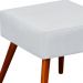 Kit 02 Puffs Banqueta Decorativa com Pés Palito Lívia W01 Corino Branco - Lyam Decor