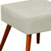 Kit 02 Puffs Banqueta Decorativa com Pés Palito Lívia W01 Suede Bege - Lyam Decor