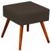 Kit 02 Puffs Banqueta Decorativa com Pés Palito Lívia W01 Suede Marrom - Lyam Decor
