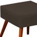 Kit 02 Puffs Banqueta Decorativa com Pés Palito Lívia W01 Suede Marrom - Lyam Decor