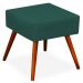 Kit 02 Puffs Banqueta Decorativa com Pés Palito Lívia W01 Suede Verde Musgo - Lyam Decor