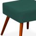 Kit 02 Puffs Banqueta Decorativa com Pés Palito Lívia W01 Suede Verde Musgo - Lyam Decor