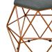 Kit 02 Puffs Decorativo Aramado Bronze Six L02 Linho Chumbo - Lyam Decor