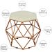Kit 02 Puffs Decorativo Aramado Bronze Six L02 Suede Bege - Lyam Decor