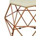 Kit 02 Puffs Decorativo Aramado Bronze Six L02 Suede Bege - Lyam Decor