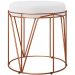 Kit 02 Puffs Decorativo Aramado Bronze Zaya L02 Corano Branco - Lyam Decor