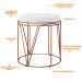 Kit 02 Puffs Decorativo Aramado Bronze Zaya L02 Corano Branco - Lyam Decor